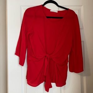 fun red blouse!